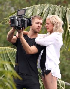 ££££Ellie Goulding and Calvin Harris filming the music video for their new single 'I Need Your Love'